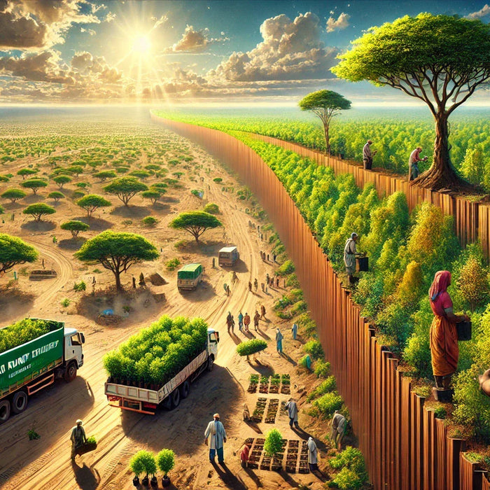 🌍🌳 The Great Green Wall: How 🌿 Rajasri Nursery Exports Contributes to Africa's Boldest Reforestation Project